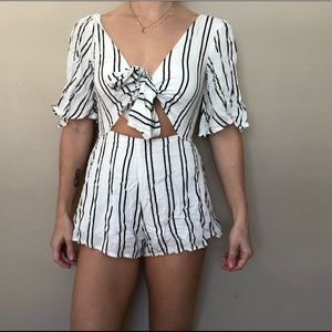 Striped romper